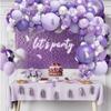 145Pcs Purple Balloons Arch Kit Butterfly Birthday Party Balloon Garland  Baby Shower Wedding Decorations Purple Lavender Style Theme