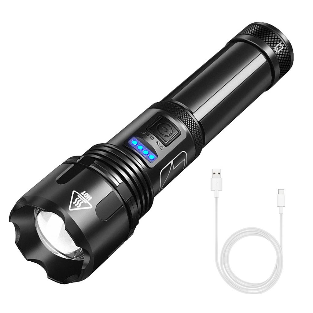 (Мишель11)Мощный светодиодный фонарик XHP50 Torch USB Перезаряжаемая водонепроницаемая лампа Ultra Brigh