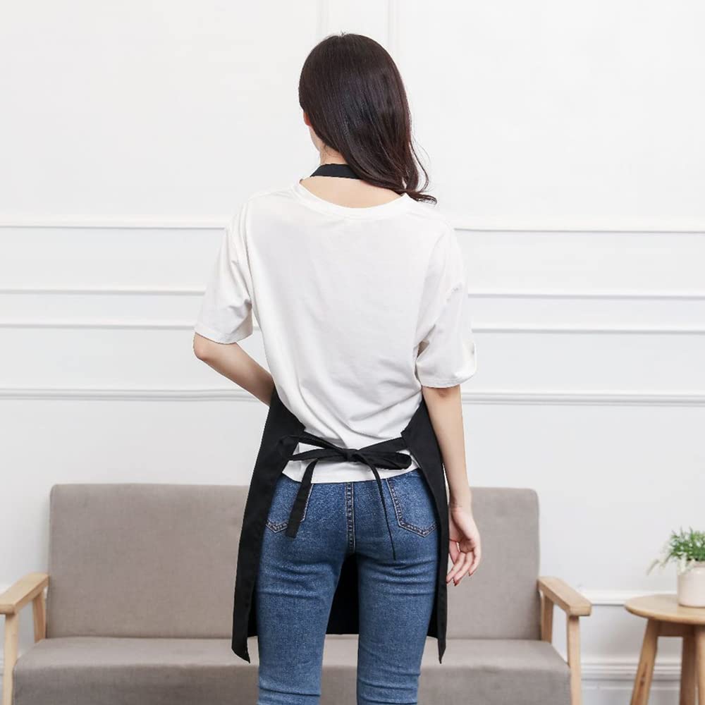 LEILEIZHIYI Нагрудник, регулируемая длина, простой дизайн, мужской и женский фартук для кафе, однотонный, стильный, карманы большой вместимости, пятно