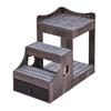 Pet Bunk Bed with Stairs Dog/Cat Window Perch with Storage Indoor Gray