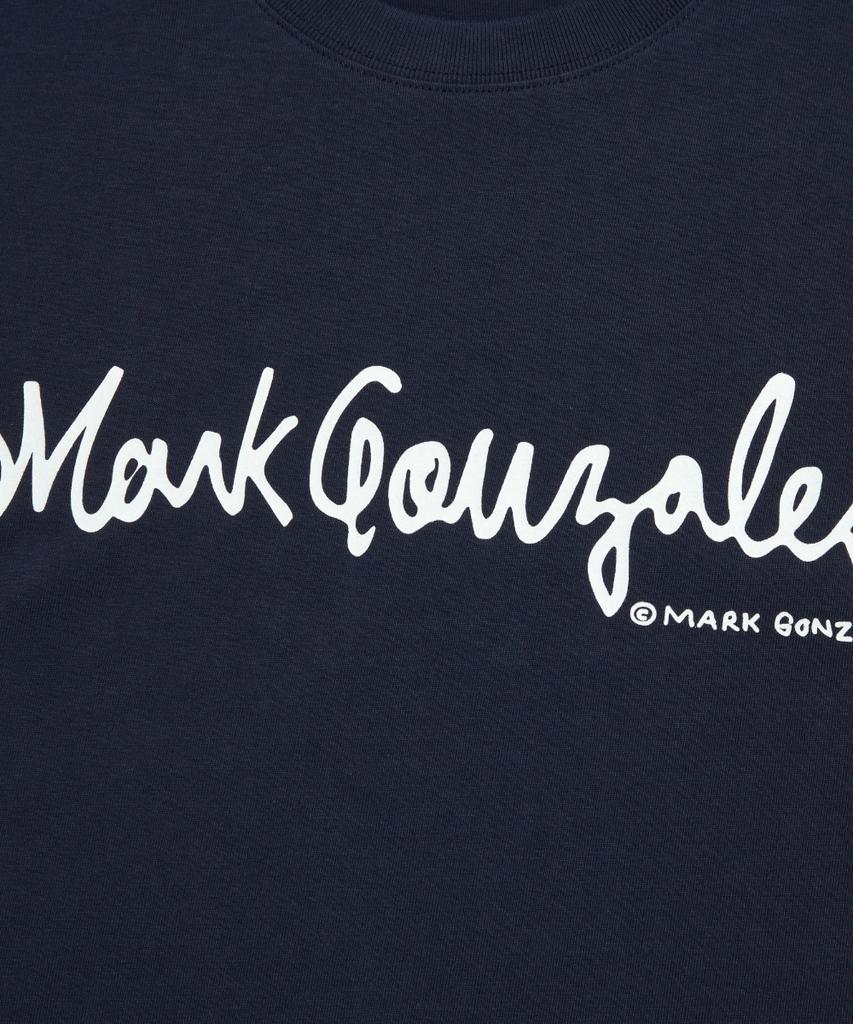 Mark Gonzales Футболка с коротким рукавом и логотипом с подписью - Темно-синяя
