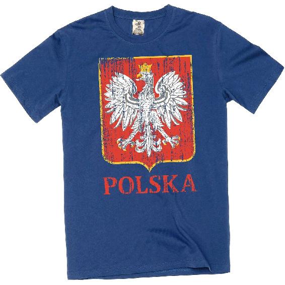Мужская футболка Polska Футболка Польша Польский орел Патриотическая футболка