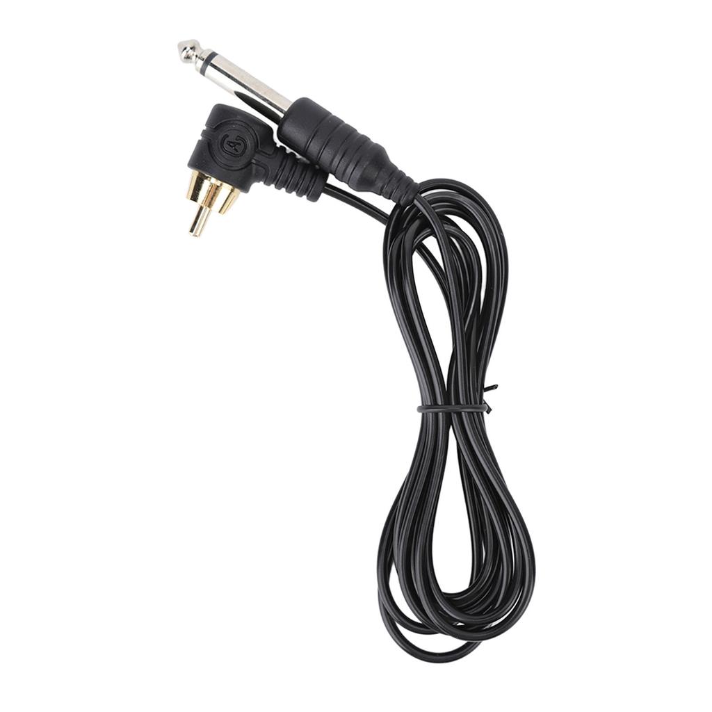 RCA клип-шнур для татуировки с изогнутой головкой, медный провод с хорошей передачей, кабель для тату-машинки, черный