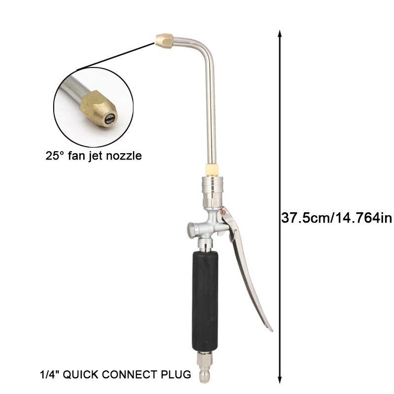 1/4" Quick Connect Pressure Washer Gun with 25° Fan Jet Nozzle & Extension Wand for Car, Air Conditioner and Household Appliance