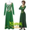 Костюм для косплея принцессы Шрек Фионы, женское зеленое платье, наряд для Хэллоуина, карнавальный костюм