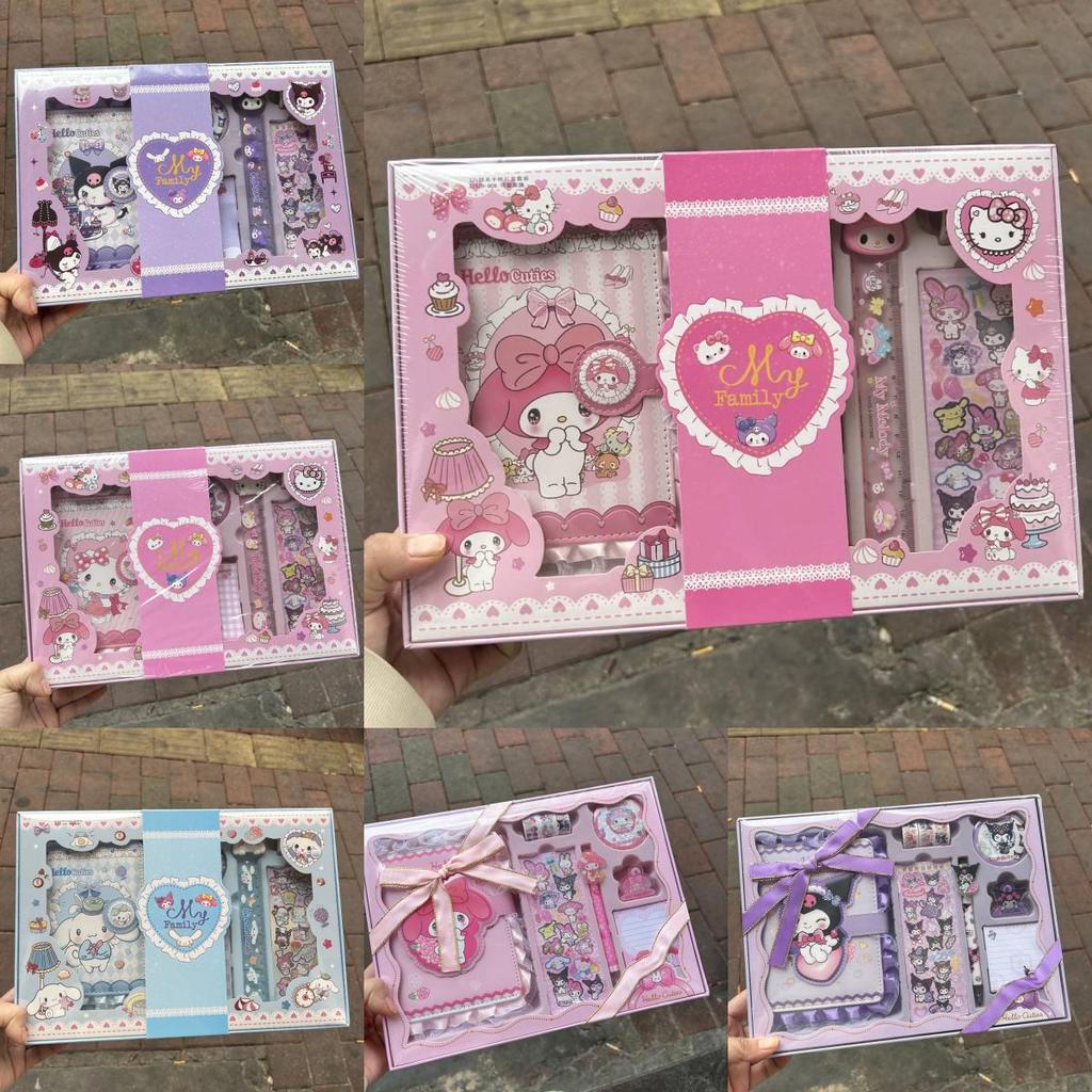 Hello Kitty Kuromi Melody Cinnamoroll Cartoon Password Lock Diary With Faux Leather Cover For Kids And Teens