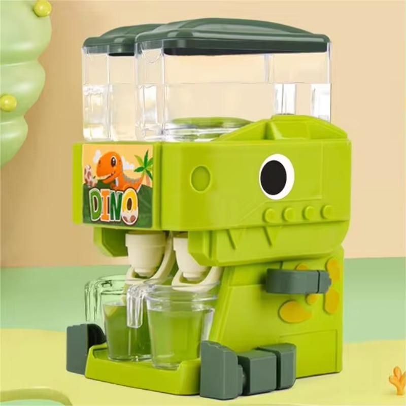 Детский мини-диспенсер для воды, в форме милого динозавра, подходит для ролевых игр, украшения офисного рабочего стола, подарков, игрушечного кухонного фонтана с двойной розеткой