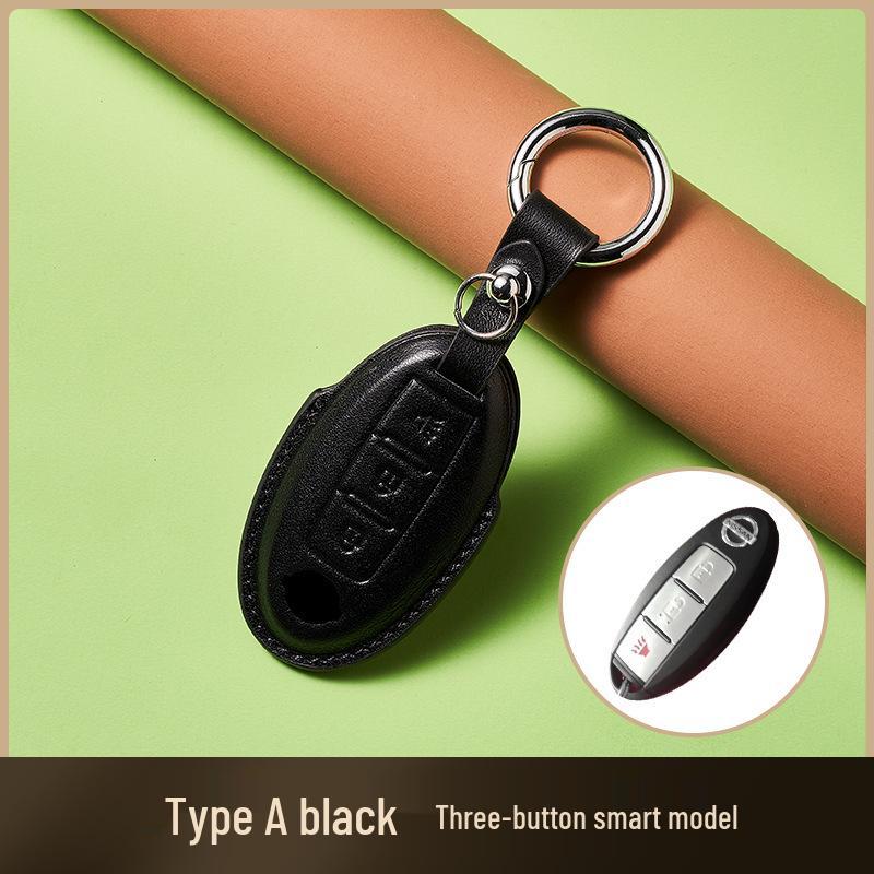 Ключница из коровьей кожи растительного дубления для ключа от автомобиля New Sylphy Murano, ручная работа, дизайн с пряжкой для мужчин