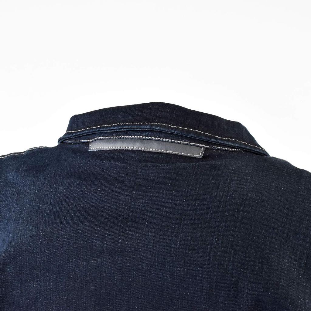 Мотоциклетная куртка Защитная джинсовая куртка Deep Indigo L для осени и стандарта CE Уровень 2 Защитные джинсы стандарта CE Материал стрейч