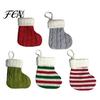 Cute Mini Christmas Pendants Knitted Stocking Ornaments, Knit Xmas Tree Hanging Decor, Small Woolen Sock Decor for Tree, Mantel, Doorway Holiday Party