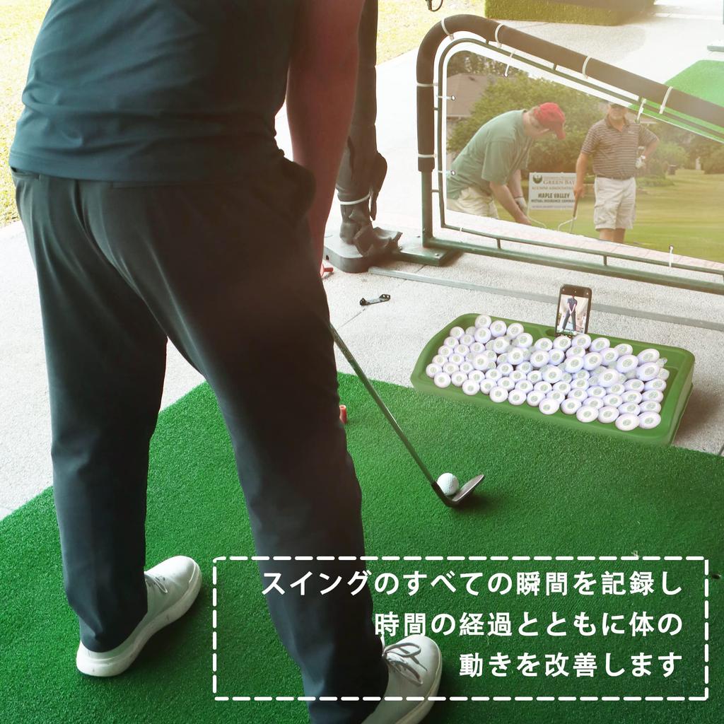 Лоток для мячей для гольфа, держатель для мобильного телефона, рекордный лоток для мячей для гольфа Eighty, тяжелый резиновый лоток для гольфа, совместимый со всеми ударными площадками - замах, вместимость,