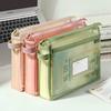 Double-layer Storage Bag Double-layer Mesh Zipper Pouch A4 File Holder for School Office Travel Organize Documents with Ease