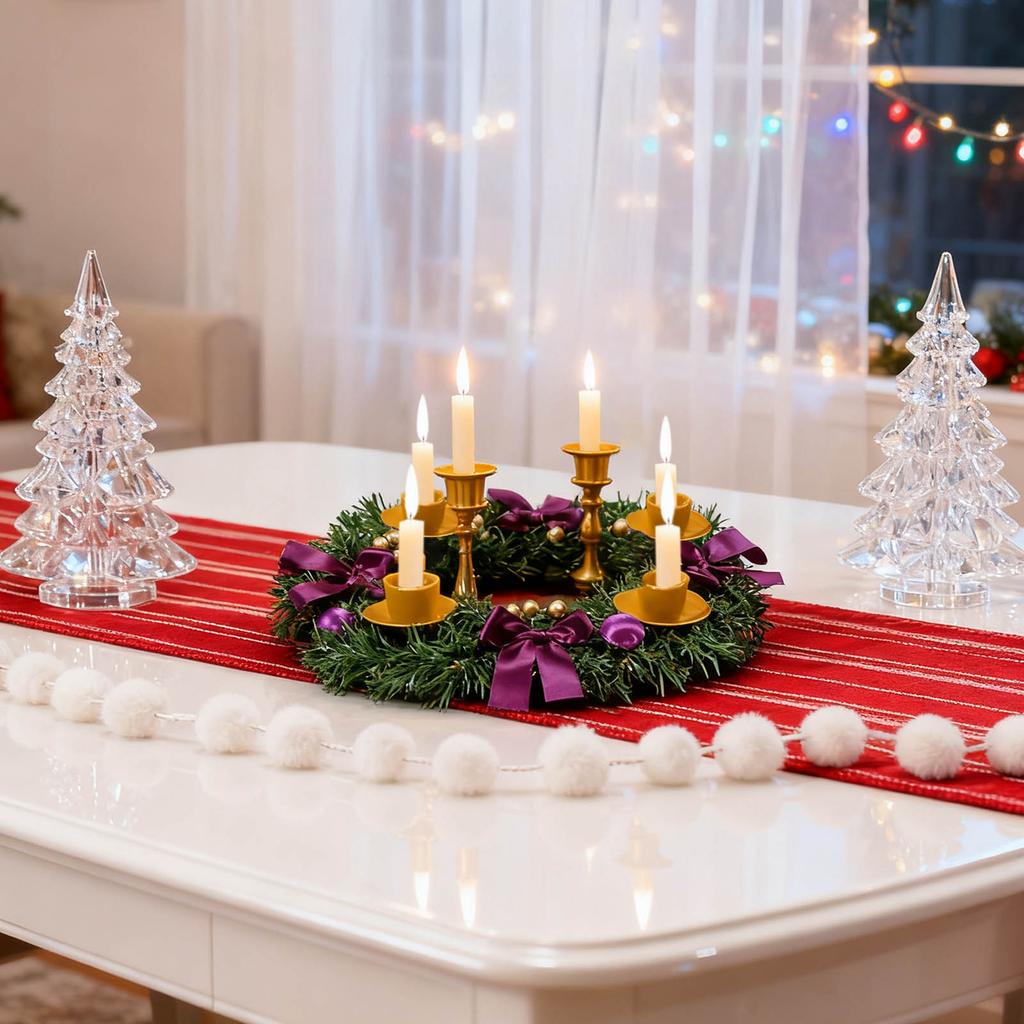 Christmas Norfolk Wreath PE Soft Rubber Texture Needles And Pinevine Christmas Decoration