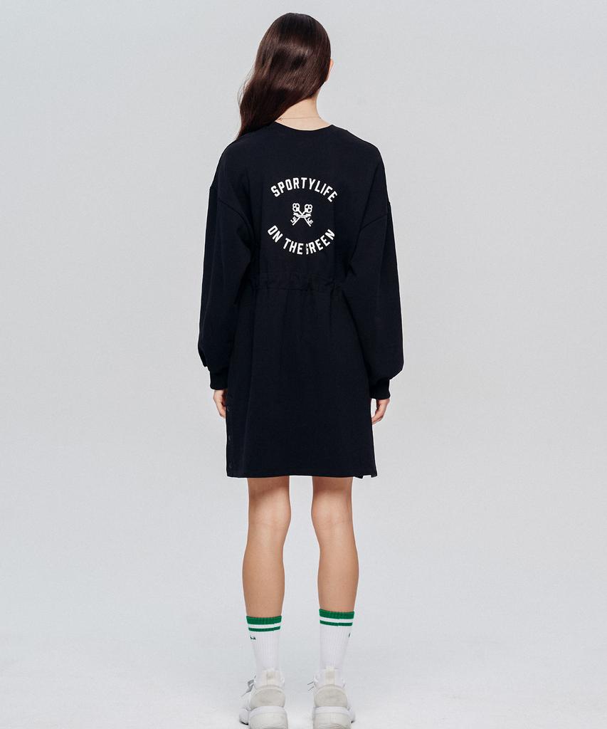 LESONNET Платье-свитшот Easy Fit Черное