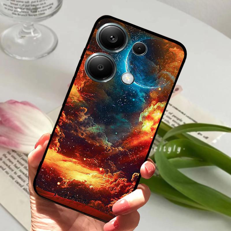 Для Xiaomi Poco M6 Pro 4G Чехол PocoM6 Pro Ударопрочный Мягкий ТПУ Силиконовый Чехол для Телефона Для Poco M6 Pro 4G Funda Capa Мультяшный Корпус