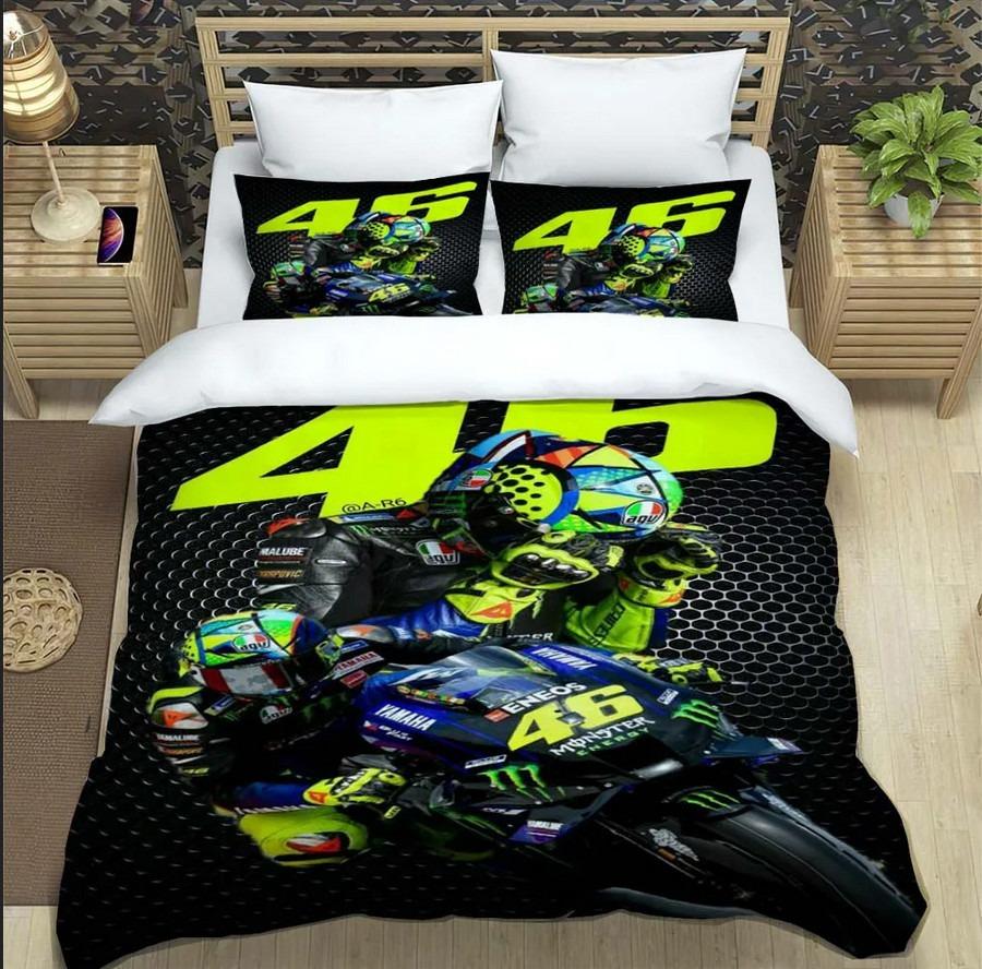Мотоциклетный флот VR-46 узор пододеяльник с наволочками микрофибра 3D цифровая печать комплект постельного белья Twin Full Queen King