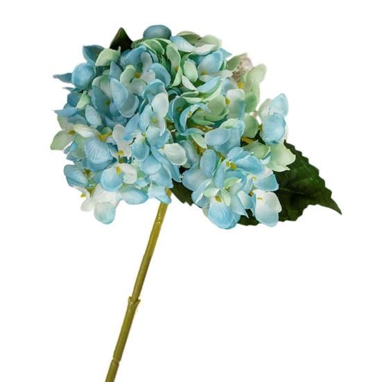Полезный искусственный цветок гортензии без полива, зеленые листья, декоративные