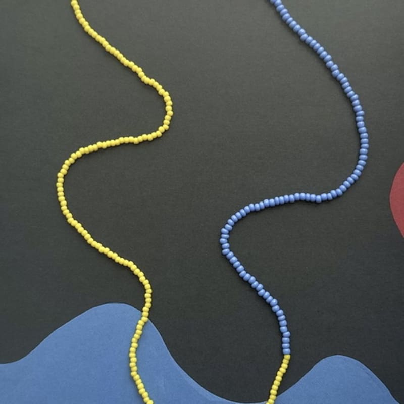 SUZURAN nami to pearl beads necklace _ Bicolor pearl bead necklace