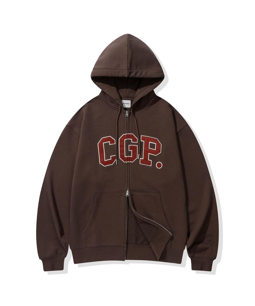 Толстовка на молнии с логотипом CGP_Шоколадно-коричневый