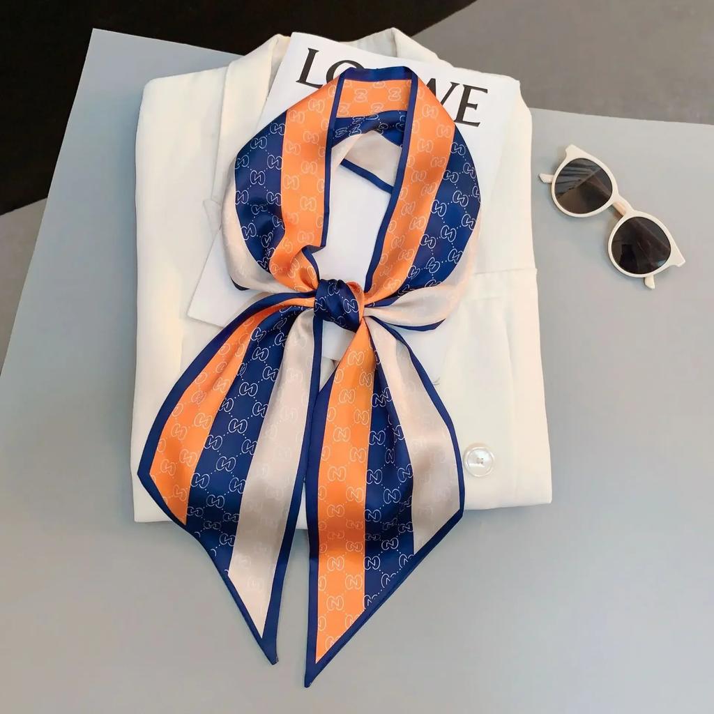 Luxury Design Zebra In Flowers Women Scarf Luxury Silk Scarf Fashion Hair Headband Foulard Skinny Bag Scarves Neckerchief Lady