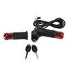 1Pair Thumb Throttle Grip Routine Twist Throttle Handle Grip with Keys for Electric Scooter BikeRed