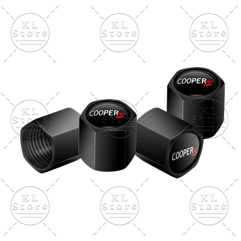 4pcs/set S Logo Car Wheel Tire Valve Air Stem Cap Dustproof Cover For Mini Cooper S Emblem R55 R56 F55 F56 F60 John Cooper Works