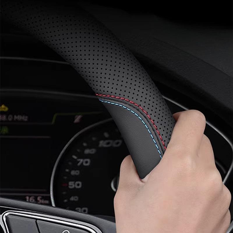 Для VW Volkswagen Tera Teramont Чехол на руль Автомобильный чехол на ручку из кожи Ультратонкий Противоскользящий Дышащий Аксессуары для интерьера