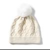 Cashmere New Autumn and Winter Women's Twisted Flower Warm Butterfly Flower Pom Pom Ear Protective Hat Knitted Casual Hat