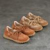 Johnature Высококачественная натуральная кожа на шнуровке повседневная обувь на мягкой подошве с круглым носком женские туфли на плоской подошве