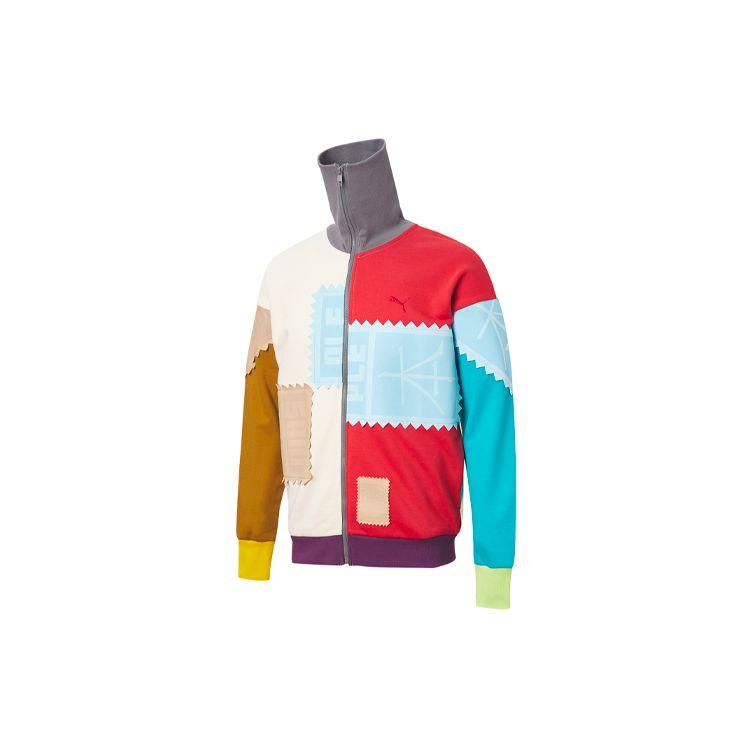 Puma X Michael Lau Collab теплый вязаный свитер с воротником-стойкой, мужские топы, цвет яичного крема 530350-75
