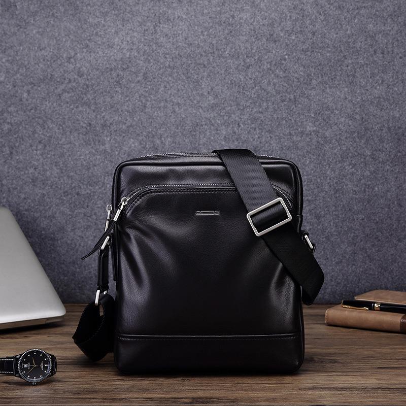 Мужская сумка через плечо Crossspan Bag Crossbody Многофункциональная практичная натуральная кожа Мягкая кожа Деловой верхний слой из коровьей кожи