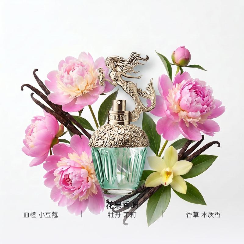 Anna Sui Парфюм Dream Women Цветочный и Фруктовый Гурманский Аромат EDT Красный Апельсин Кардамон День Рождения Русалка Туалетная Вода для Женщин - 30 мл Подарочный Пакет
