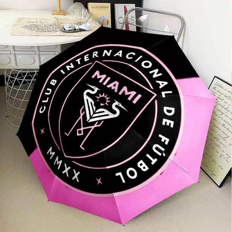 1PC Club Internacional de Fútbol Miami Umbrella Folding umbrella, automatic umbrella 8-Frame for Travel, camping Fan gifts Christmas Gifts
