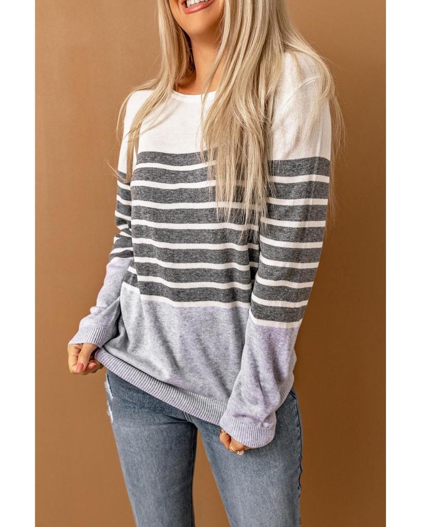 Azura Exchange Colorblock Striped Sweater