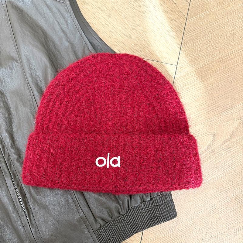 Шерстяная вязаная шапка Английская вышивка Ола Универсальная шерстяная шапка Модная мужская и женская вязаная холодная шапка