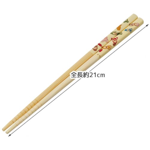 Skater Chopsticks Children's Bamboo Chopsticks 21cm Chopsticks for Children Kobito Zukan ANT4-A