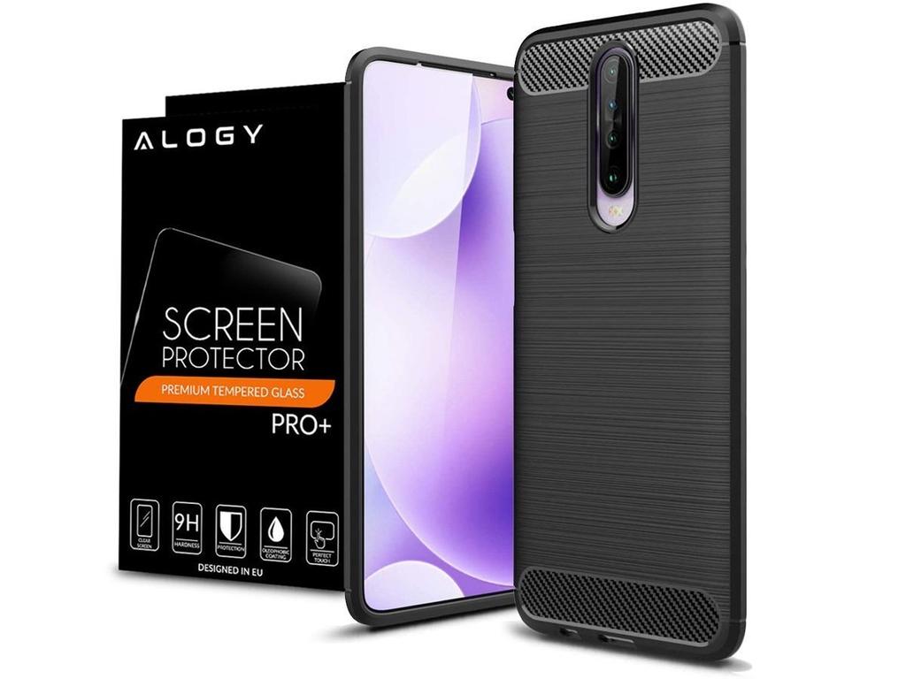 Etui Alogy Rugged Armor Do Xiaomi Redmi K30/ Poco X2 Czarne + Szkło Alogy