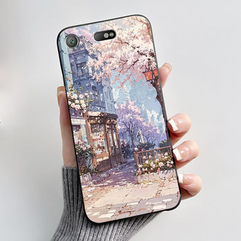 Popular Anime Lucky Printed Case For Sony Xperia XZ1 Compact/Xperia XZ1 mini G8441 SO-02K Anti-scratch Silicone Black Case Shell