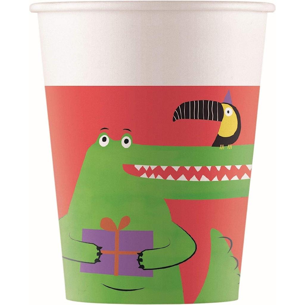 Paper Crocodile Party Cup (Pack of 8)