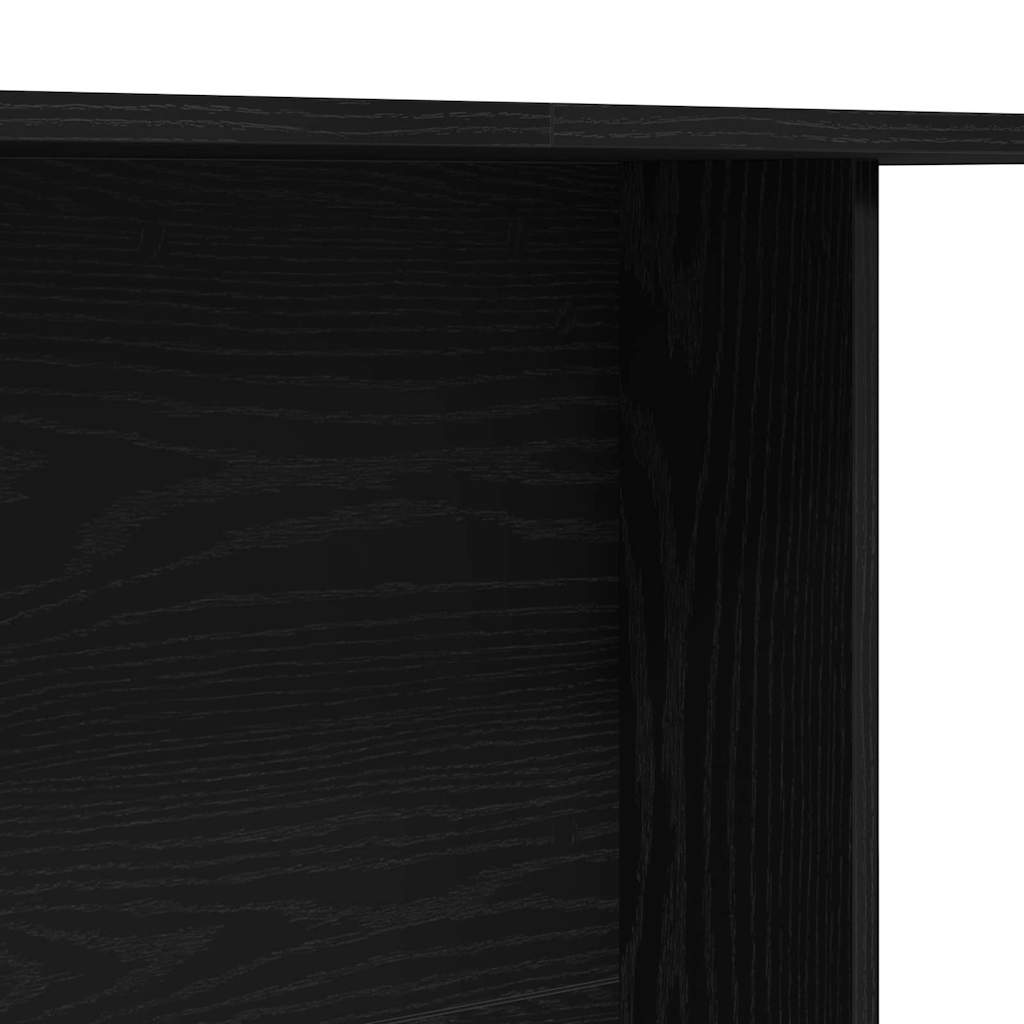 Dining Table Black Oak Look 110 x 60 x 75 cm Wood Based Material