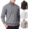 Men Turtleneck Sweater Slim Fit Knit High Neck Pullover Warm Winter Solid Color Rollneck Sweater for Daily Wear Work School Street