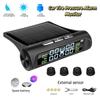 Car Tire Pressure Alarm Monitor Solar Power TPMS System Auto Security Alarm Systems Tyre Pressure Temperature Warning