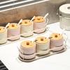 Home Ceramic Seasoning Box Seasoning Jar Set Home Kitchen Seasoning Bottle Flavored Pepper Salt Jar Shelf Kitchen Accessories