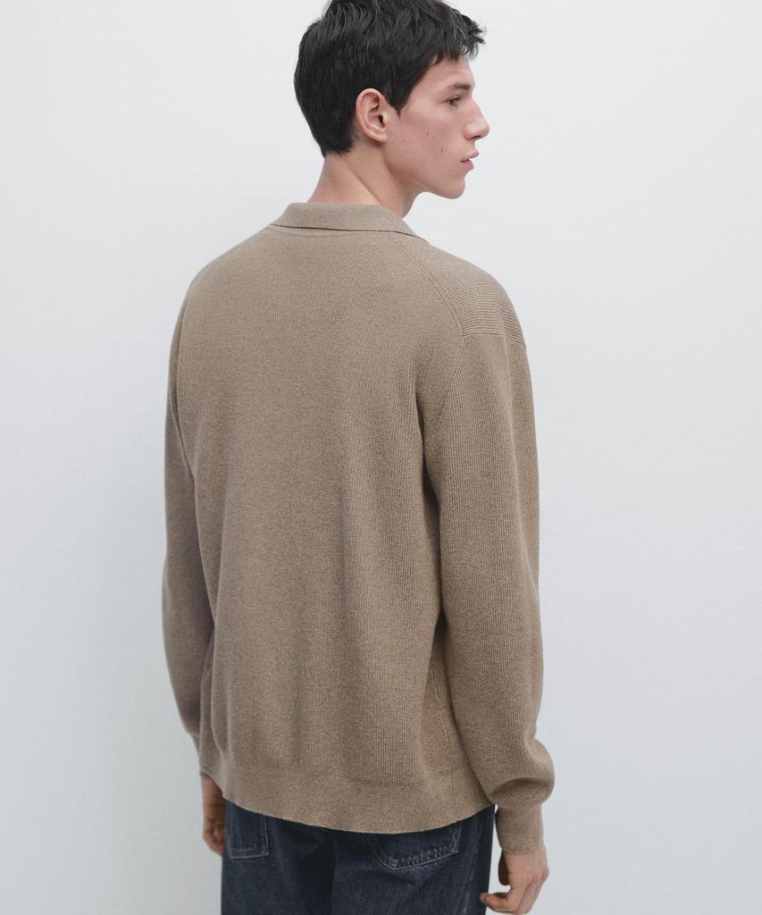 Хлопковый вязаный кардиган Massimo Dutti