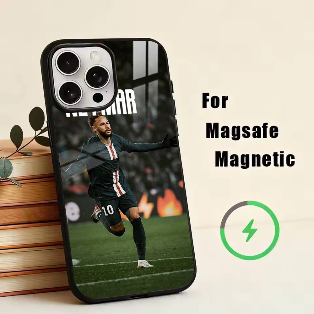F-Футбол N-Неймар 10 Чехол для телефона для iPhone17,16,15,14,13,12,11 Plus,Pro Магнитный с Magsafe Беспроводная зарядка