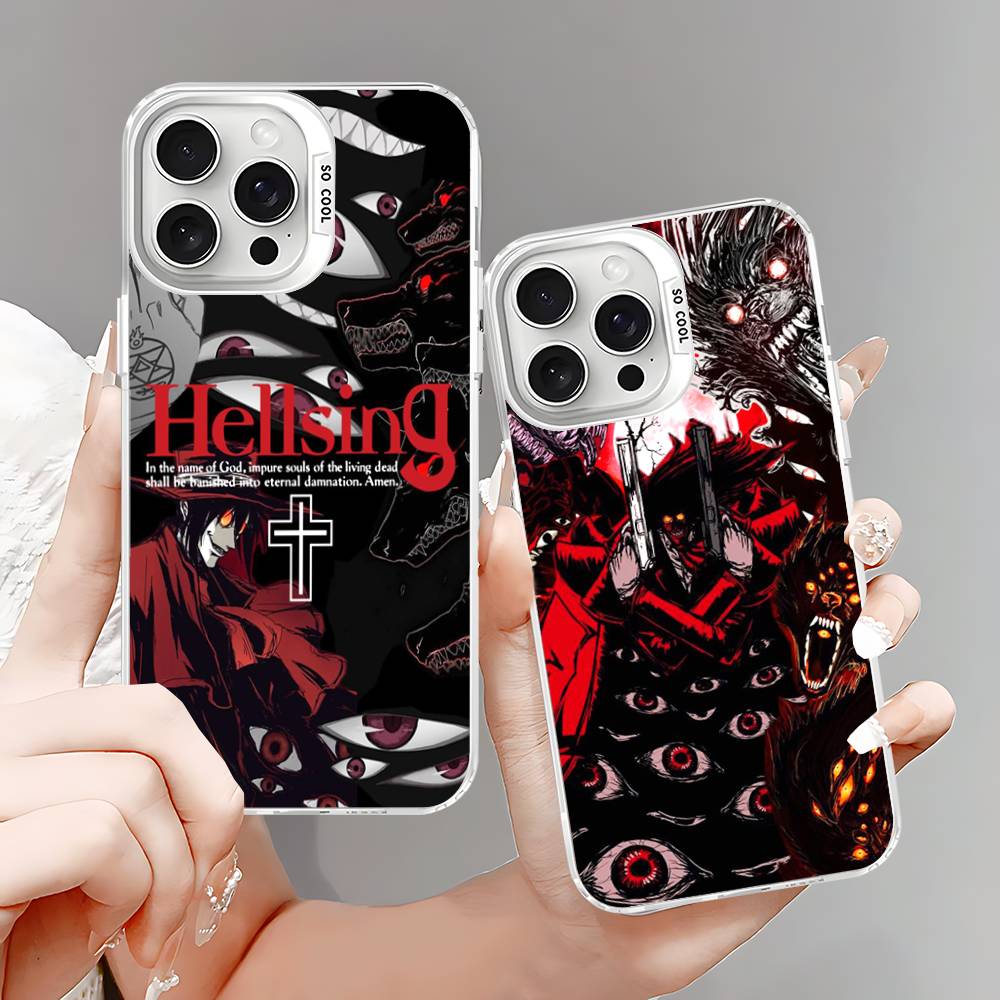 Крутой чехол для телефона Hellsing Anime для iPhone 17 Air 16 15 14 13 12 11 Pro Max Цветная твердая крышка