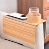 Bamboos Sofa Arm Tray Space Saving Couch Cup Holder Foldable Organizer Convenient Armrest Table for Drinks and Snacks