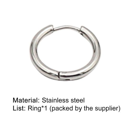 1Pc Unisex Earring Hoop All-match Jewelry Accessory Piercing Round Simple Earring