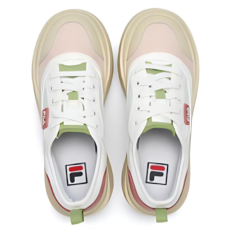 Fila Женские розово-мятно-зеленые низкие кеды на платформе из парусины Медуза F12W421305FCS
