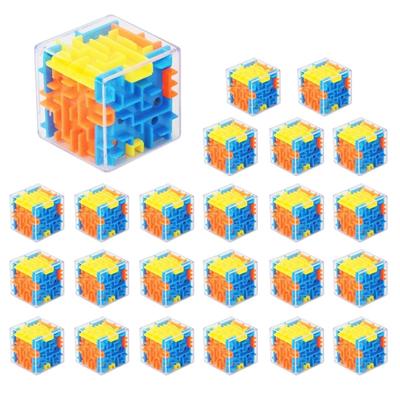 Sweet Plus Мини Кубик 3D Пазл, 3D Лабиринт, Фестивальная Игрушка, Приз, Приз за Участие, Детское Мероприятие, Фестиваль, Брелок (24 шт)